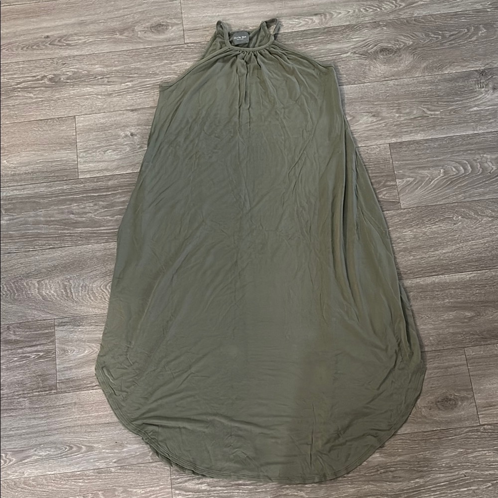 Olive Green Sleeveless Maxi Dress
